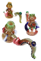 Glass Tentacle Hammer Bubbler “Kraken Eye” – Silver Fumed – 8″ – Assorted Colors